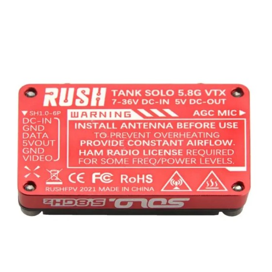 Rush Solo Tank 5.8 Ghz 1.6 VTX Long Range for RC Drone MultiRotor Drone Drone Vtx